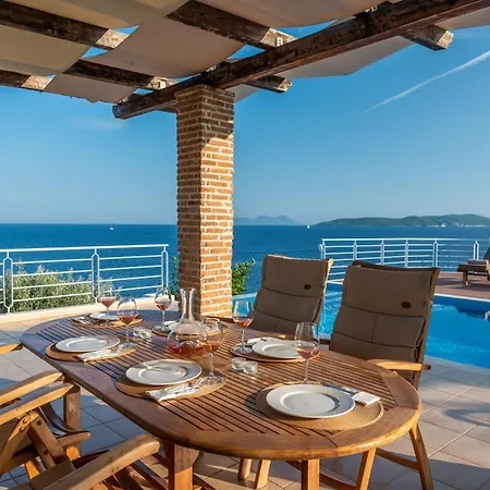 Seafront Karavi With Private Sea Access - Iris Lefkada Villa Syvota